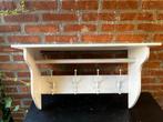 Brocante Houten Handdoekenrekje Wit, Huis en Inrichting, Woonaccessoires | Kapstokken, Gebruikt, Minder dan 100 cm, Hout, Ophalen