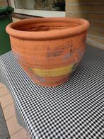 handgemaakte terracotta buitenpot, Ophalen of Verzenden, Rond, Minder dan 25 cm