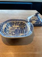 Antieke dekselterrine met Willow patroon, Ophalen of Verzenden