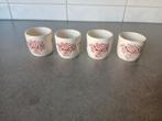 4 eierdopjes rood engels, Antiek en Kunst, Antiek | Servies los, Ophalen of Verzenden