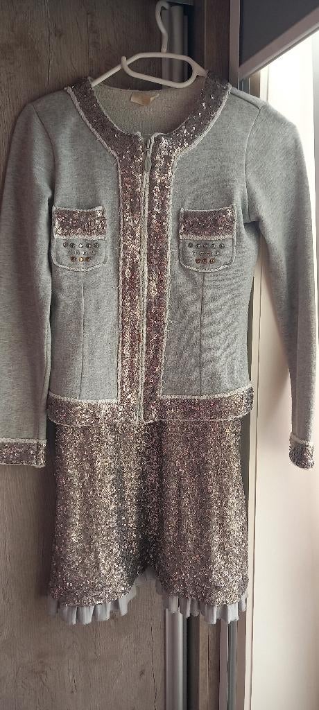 Yruioon Kinderen Jongens Pailletten Vest Glitter Kostuumvest V-hals