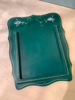 Vintage boodschappen/recepten bord in hout met bloemen, Overige materialen, Gebruikt, Overige typen, Ophalen of Verzenden