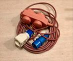 Camping Stroomkabel 10m + CEE stekker en adapter, Ophalen, Gebruikt, Kabel of Snoer