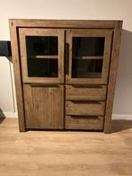 Vitrinekast hout Salzburg - zo goed als nieuw!, Ophalen, 100 tot 150 cm, Zo goed als nieuw, 150 tot 200 cm