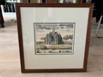 Ets G. v.d. Giessen/J.C. Philips, De nieuwe kerk, Antiek en Kunst, Kunst | Etsen en Gravures, Ophalen