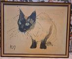 Frits Rudolf Hug, Siamese kat op linnen ., Ophalen