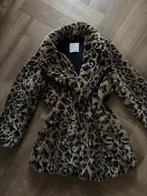 Mango Faux Fur Panterprint Jas, Kleding | Dames, Ophalen of Verzenden, Gedragen, Maat 38/40 (M), Bruin