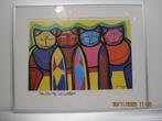 carlos paez vilaro four cats litho gesigneerd 51/41 (288), Ophalen of Verzenden