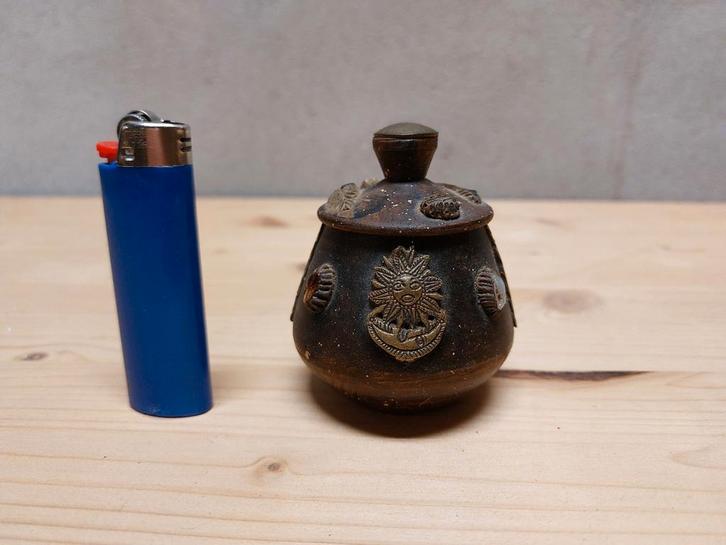 Antieke Peruaanse keramische pot met deksel, Antiek en Kunst, Antiek | Woonaccessoires, Ophalen of Verzenden