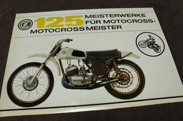 CZ 125 Motocross verkoop folder brocure beschikbaar voor biedingen