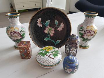 Cloisonne set 7 items  beschikbaar voor biedingen