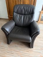 GRATIS Leren Fauteuil, Huis en Inrichting, Fauteuils, Ophalen, Gebruikt, 50 tot 75 cm, Leer