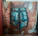 3d metaalkunstwerk blue jeans, Ophalen