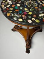 Tripod table mahonie 19e eeuw marmer ingelegd blad, Antiek en Kunst, Antiek | Meubels | Tafels, Ophalen