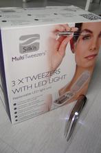 3X PINCETS WITH LED LIGHT, Sieraden, Tassen en Uiterlijk, Uiterlijk | Gezichtsverzorging, Verzenden, Nieuw, Gehele gezicht, Verzorging