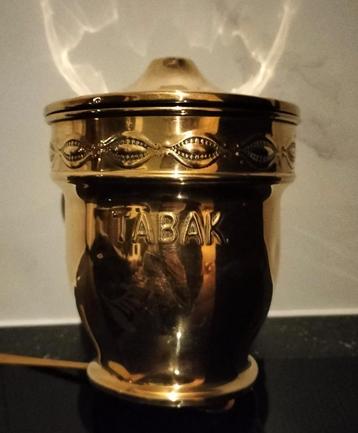 Tabaks pot koperen tabaks urn hoog 17 & doorsnee 12,5 cm.... beschikbaar voor biedingen