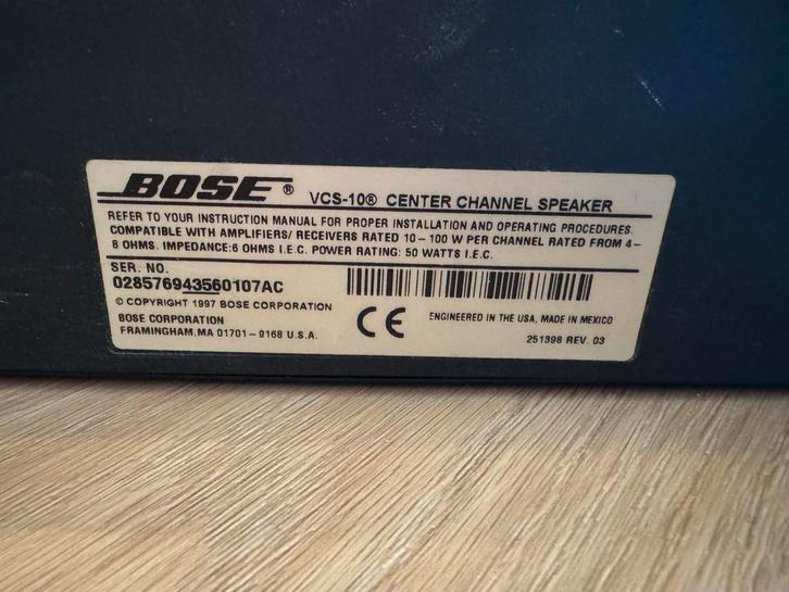 Bose VCS-10 Center Speaker - Top Geluid!, Audio, Tv en Foto, Luidsprekers, Gebruikt, Center speaker, Minder dan 60 watt, Bose