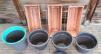 plantenbakken en/of potten, Tuin en Terras, Bloembakken en Plantenbakken, Ophalen, Kunststof, Gebruikt, Minder dan 30 cm