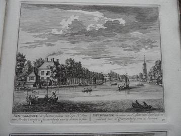 57 Loenen aan de Vecht Nieuwerhoek Kopergravure 1719 beschikbaar voor biedingen
