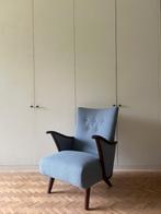 Mid-Century Deense loungestoel, volledig opnieuw gestoffeerd, Antiek en Kunst, Ophalen