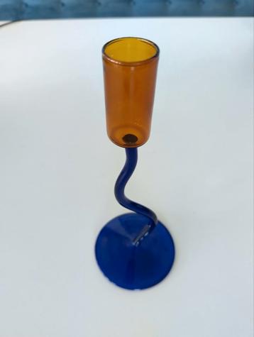 Bloomingville Ada Kandelaar - glas - 22cm - blauw beschikbaar voor biedingen