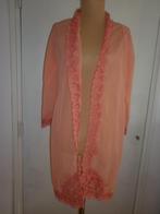vintage bedjasje / korte peignoir maat M, Kleding | Dames, Verzenden, Oranje, Nachtkleding