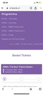 Abba tribute kaartje, Eén persoon, November