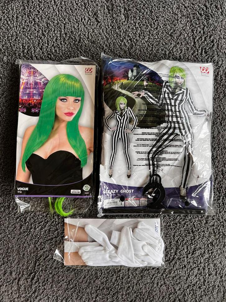 Beetlejuice Halloween Kostuum Dames - Compleet!, Kleding | Dames, Carnavalskleding en Feestkleding, Nieuw, Kleding, Halloween