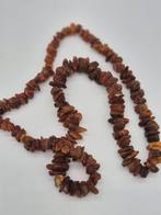 Oude ruwe barnsteen ketting, Gebruikt, Bruin, Verzenden, Steen of Mineraal