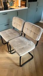 Vier kick buisframe ivy eetkamerstoelen champagne zgan, Huis en Inrichting, Stoelen, Ophalen, Zo goed als nieuw, Vier