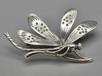 Zilveren Art Noveau broche gemaakt als een Libelle. 2025/785, Ophalen of Verzenden, Zilver, Broche