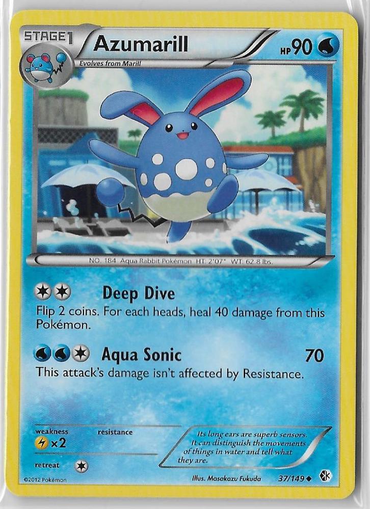 Boundaries Crossed,  Azumarill [uncommon] 37/149, Hobby en Vrije tijd, Verzamelkaartspellen | Pokémon, Nieuw, Losse kaart, Verzenden