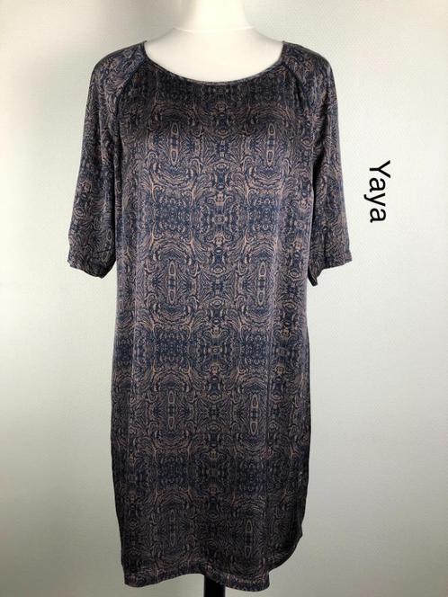 Yaya Jurk  (mt: 36) 1,2/7980, Kleding | Dames, Jurken, Zo goed als nieuw, Maat 36 (S), Bruin, Knielengte, Ophalen of Verzenden