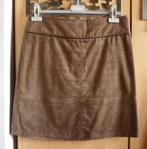 Bruine suedine nepleren rechte rok Maat 38-40, Kleding | Dames, Rokken, Maat 38/40 (M), Bruin, Nieuw, Ophalen of Verzenden