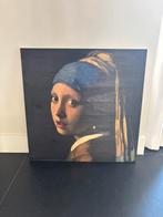 Meisje met de Parel Schilderij 60x60cm Klassiek Kunstwerk, Ophalen of Verzenden