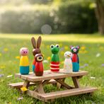 Houten pegdolls Kikker en zijn vriendjes, Ophalen of Verzenden, Nieuw, Ontdekken