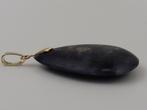 Gouden hanger met agaat                                  G77, Gebruikt, Overige voorstellingen, Blauw, .