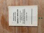 Boekje redevoering door AH 3 oktober 1941, Verzenden, Overige soorten, Nederland, Boek of Tijdschrift