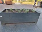 Showroommodel SALE poeder gecoate stalen bloembak antraciet, Ophalen, Gebruikt, 100 cm of meer, Metaal