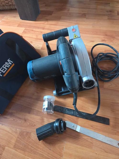 FERM Power Slotter sleuvenfrees + tas + accessoires, Doe-het-zelf en Verbouw, Gereedschap | Schuurmachines, Zo goed als nieuw
