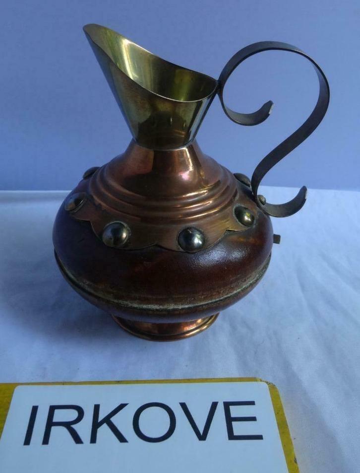 KOPER EN HOUTEN KANNETJE * Mooi Model *, Antiek en Kunst, Kunst | Beelden en Houtsnijwerken, Verzenden