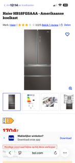 HAIER HB18FGSAAA Amerikaanse koelkast, 200 liter of meer, 60 cm of meer, Met aparte vriezer, Zo goed als nieuw