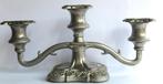 Antieke Edwardiaans Verzilverde Kaarsenkandelaar MadeEngland, Ophalen of Verzenden, Zilver