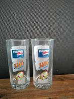 Glazen PEPSI SISI 7UP DENNIS BERGKAMP PATRICK KLUIVERT, Ophalen of Verzenden, Gebruikt, Frisdrankglas