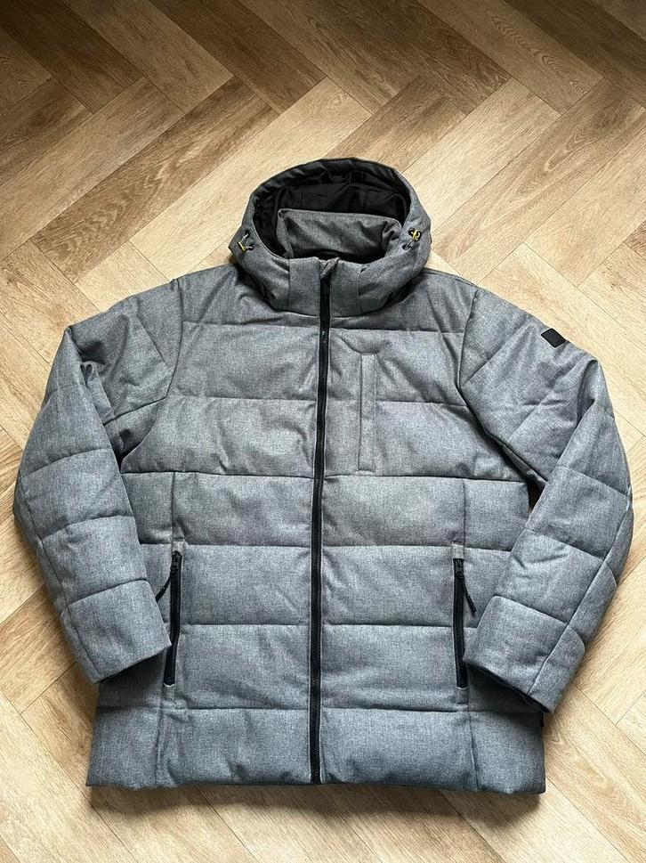 Winterjas van Indigo Jeans maat L, Kleding | Heren, Jassen | Winter, Zo goed als nieuw, Grijs, Ophalen of Verzenden