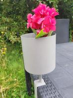 Grijze bloempot met schroefklem, voor bv op het balkon!, ., Rond, Nieuw, .