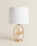 Lamp met goudkleurige glazen voet (Zara Home), Minder dan 50 cm, Zo goed als nieuw, Ophalen