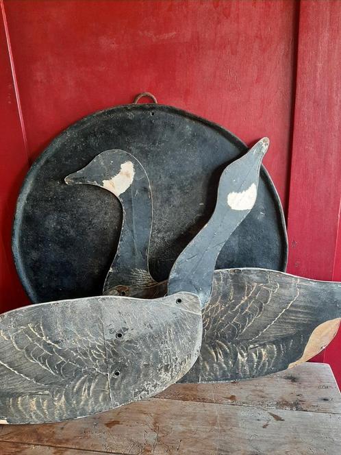 Oude lokganzen van karton, Antiek en Kunst, Curiosa en Brocante, Ophalen of Verzenden