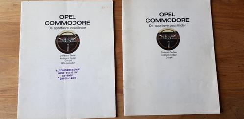 2 x folder Opel Commodore, Boeken, Auto's | Folders en Tijdschriften, Gelezen, Opel, Verzenden