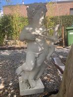 Groot tuinbeeld engel, amor, cupido 90cm hoog, Ophalen, Gebruikt, Steen, Engelenbeeld